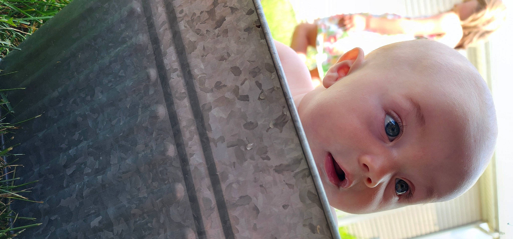 Archer joined the competition — help win amazing prizes! baby, baby_products, cheek, child, eyelash, flooring, fun, grass, happy, leisure, pattern, person, portrait_photography, road_surface, skin, smile, surprise, toddler, wood