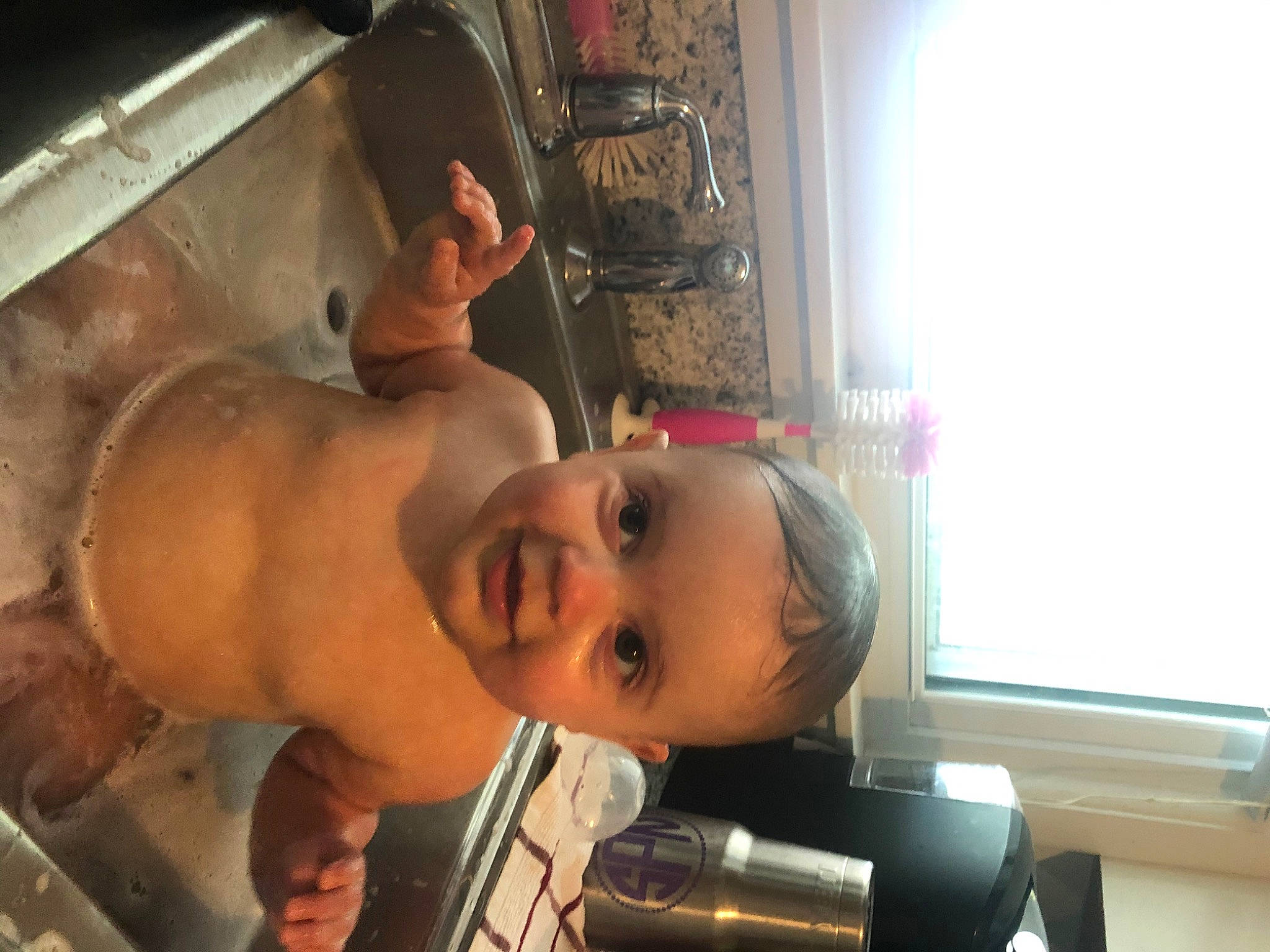 Saylor joined the competition — help win amazing prizes! child, mouth, muscle, person, selfie