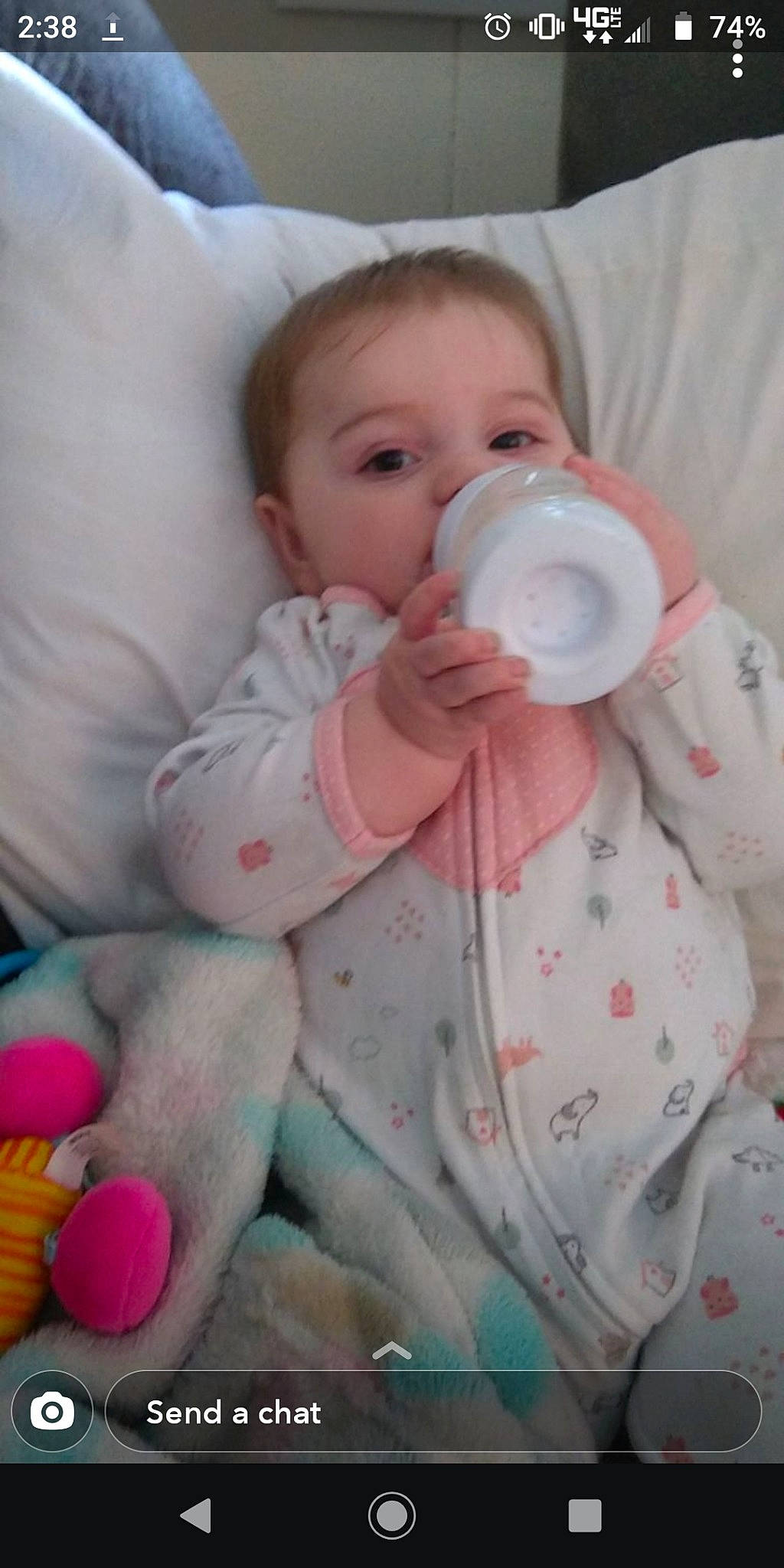 Janessa is registered to the contest to win money with this photo: baby, baby_products, bedtime, cheek, child, person, pink, product, skin, sleep, textile, toddler