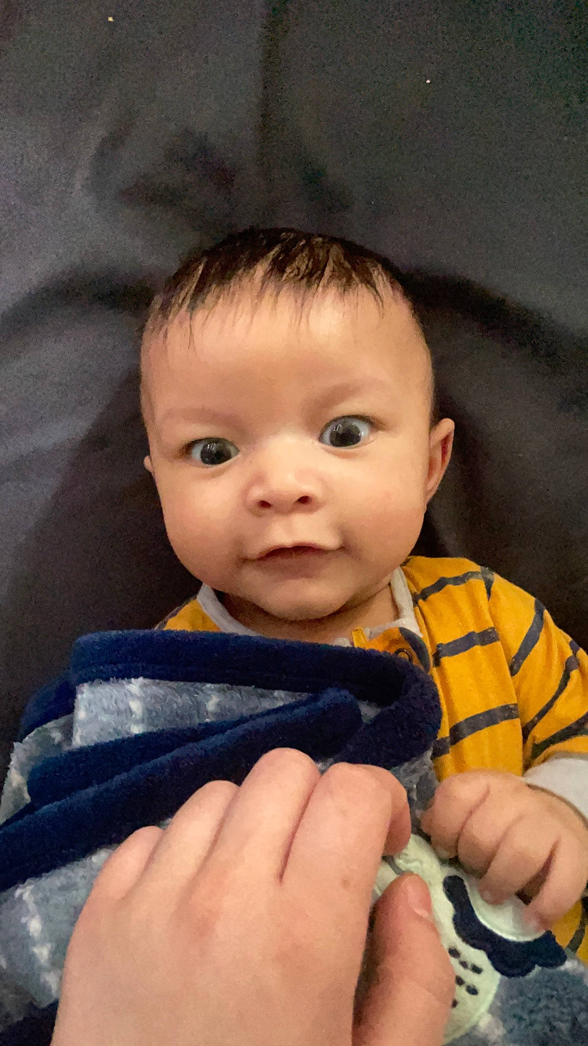 Junior joined the competition — help win amazing prizes! baby, baby_toddler_clothing, cheek, chin, eye, eyebrow, eyelash, facial_expression, finger, gesture, head, iris, lip, mouth, nose, organ, person, skin, sleeve, thumb