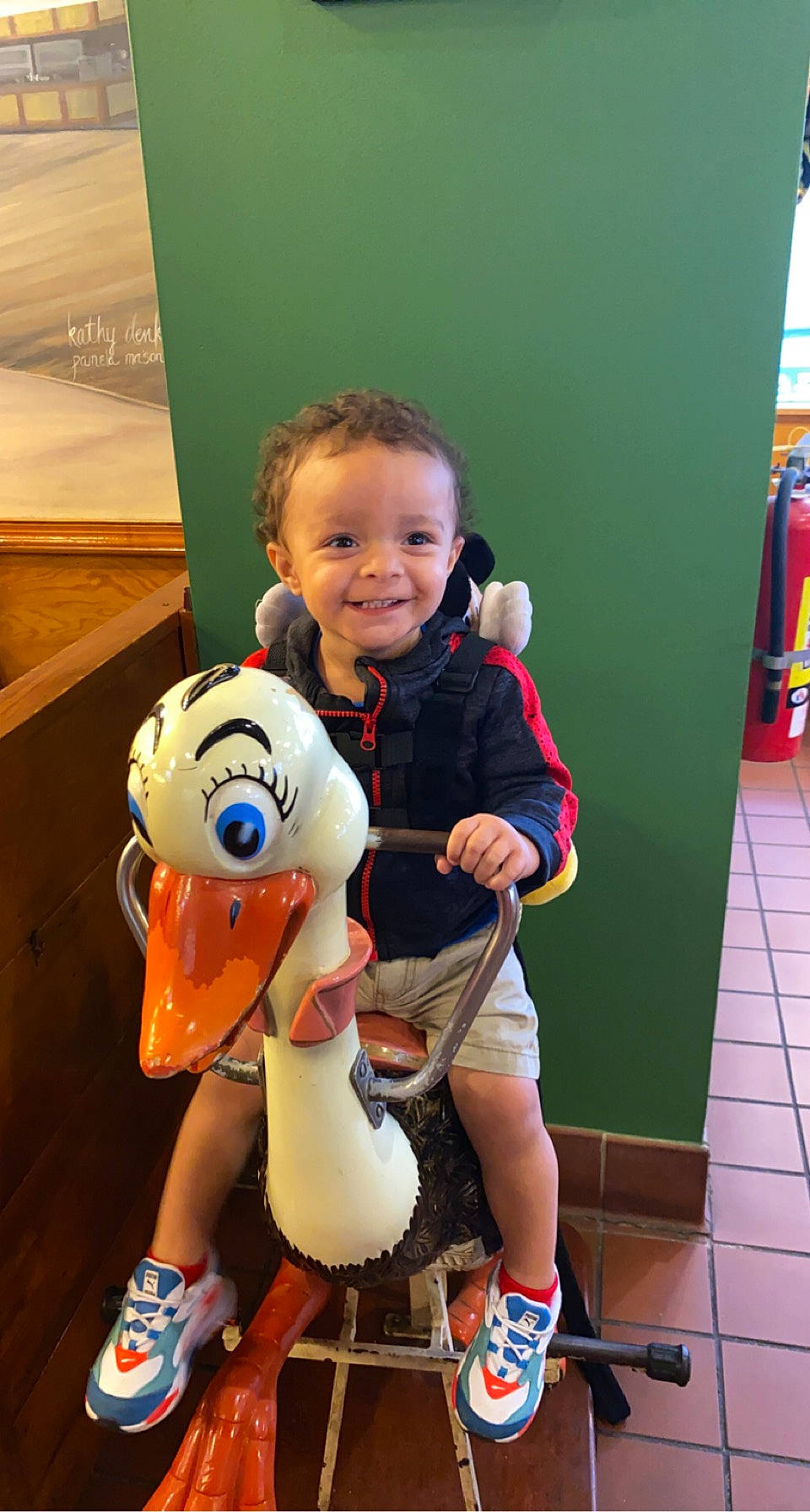 Jacob is registered to the contest to win money with this photo: baby, baby_toddler_clothing, child, cleanliness, eye, facial_expression, flooring, fun, happy, joy, leisure, person, photograph, recreation, shoe, shorts, skin, smile, snapshot, standing