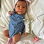 Emily joined the competition — help win amazing prizes! baby, infant, headband, denim, pacifier, blanket, white, cute, clothing, child, lying, sock, pink, soft, indoors, portrait, adorable, expression, face, young