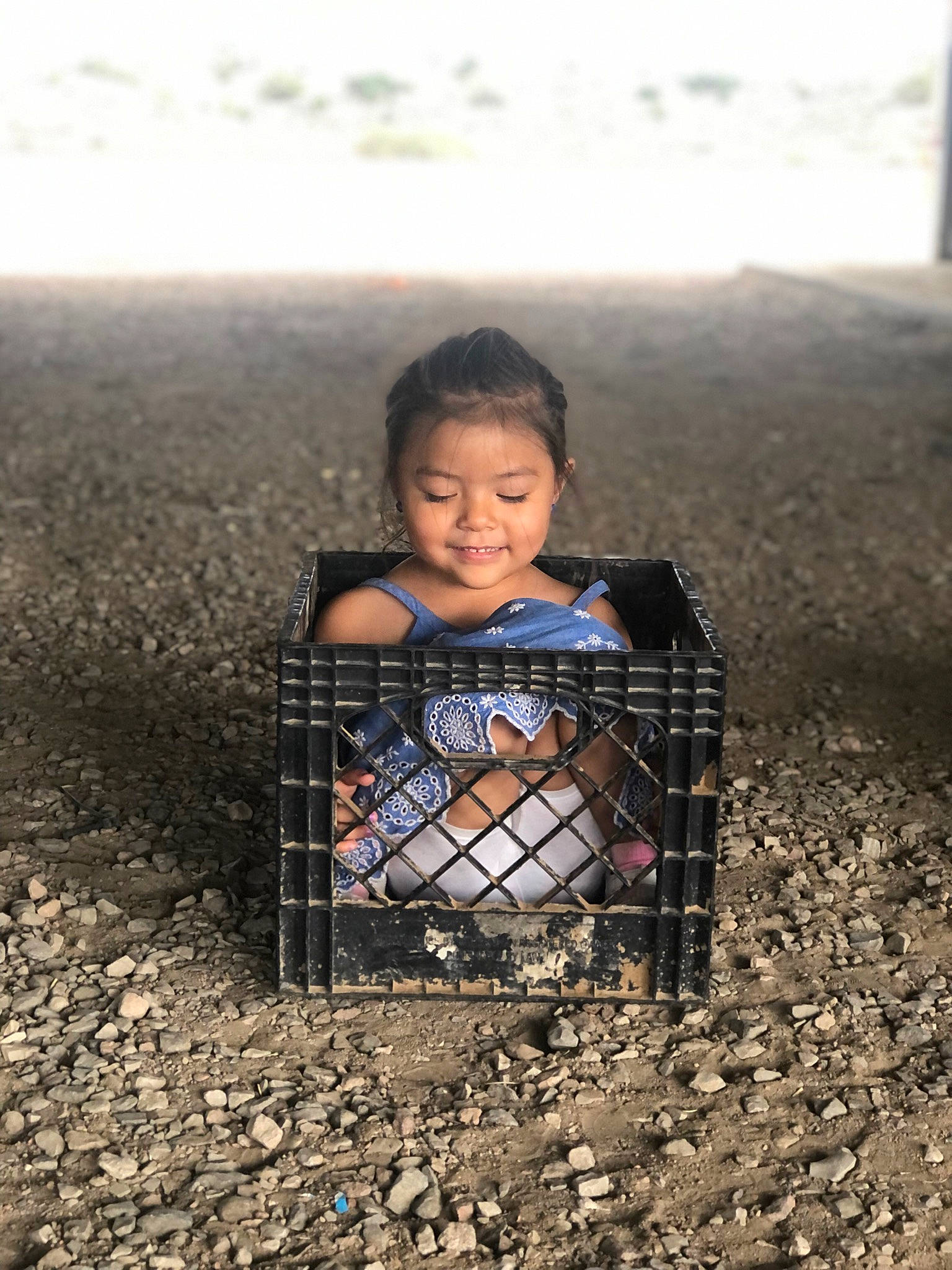 Tobie is registered to the contest to win money with this photo: asphalt, body_of_water, child, face, flash_photography, flooring, fun, grass, happy, horizon, human, joy, landscape, leisure, people_in_nature, person, rolling, sitting, smile, standing