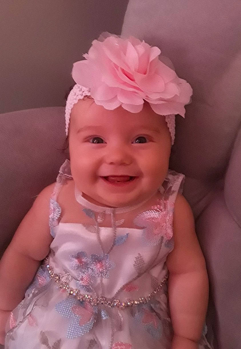 Emberly joined the competition — help win amazing prizes! baby, baby_toddler_clothing, cheek, child, costume_accessory, face, fashion_accessory, hair_accessory, head, headband, headgear, headpiece, headwear, joy, person, pink, skin, smile, toddler