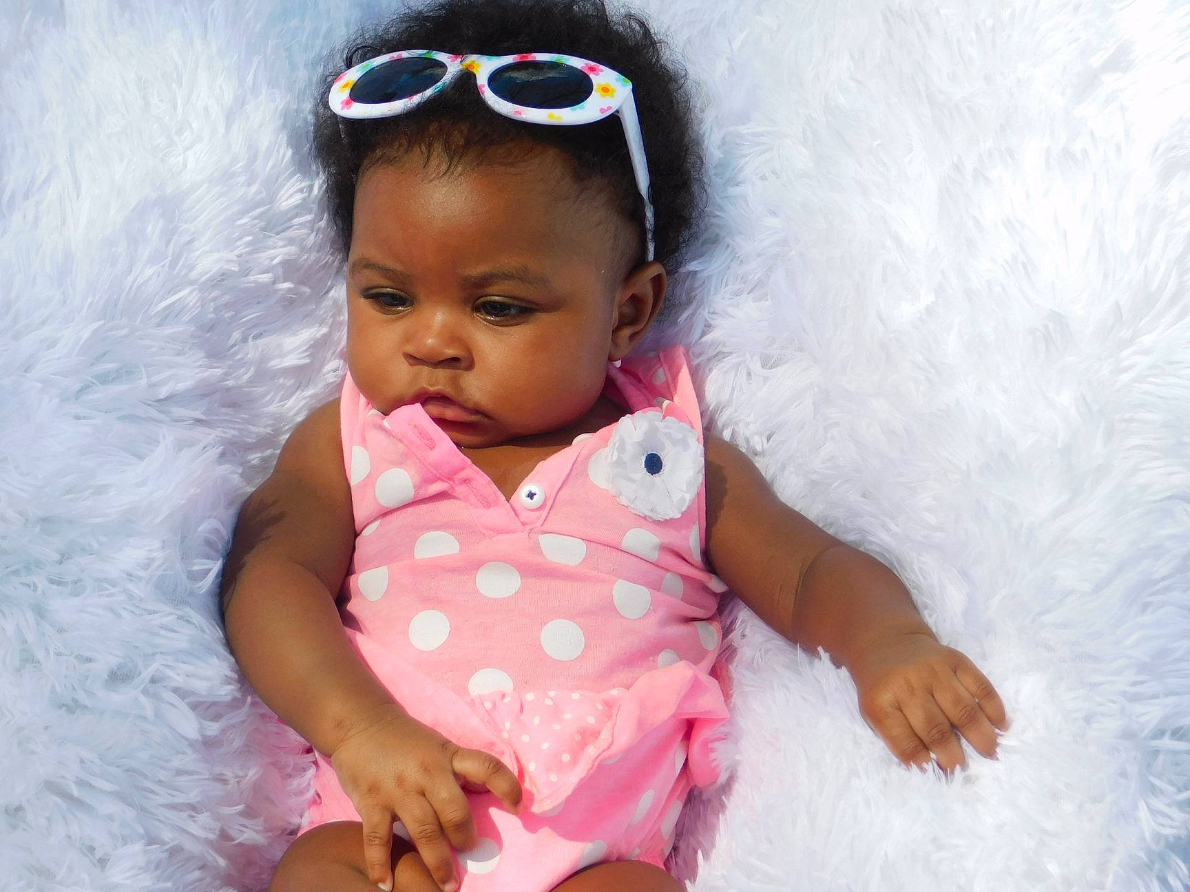 Nola joined the competition — help win amazing prizes! baby, baby_products, baby_toddler_clothing, child, cool, eyewear, head, person, pink, product, skin, toddler
