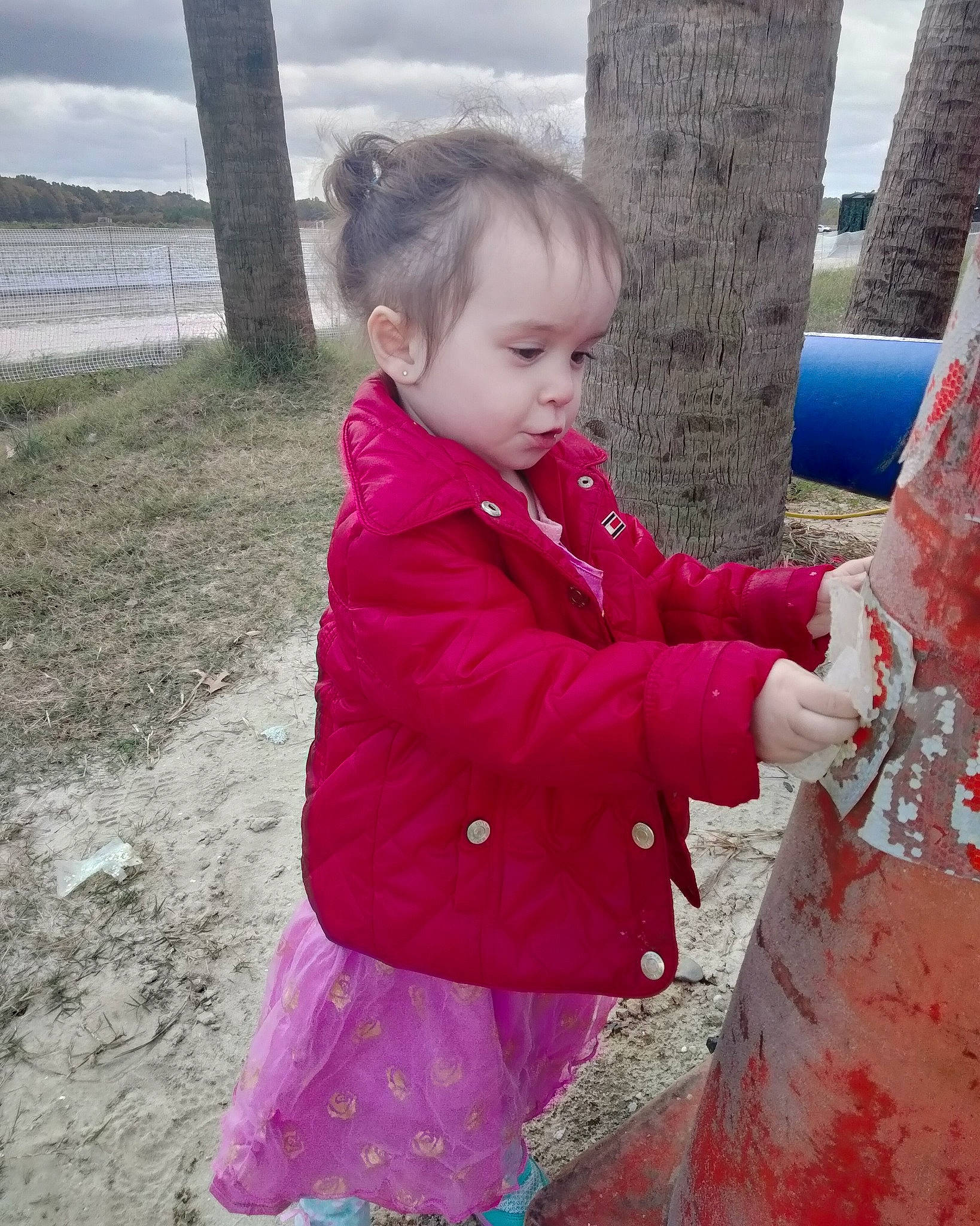 Grace joined the competition — help win amazing prizes! baby, baby_toddler_clothing, child, cloud, fun, grass, happy, leisure, magenta, pattern, person, pink, play, sitting, sky, sleeve, toddler, travel, vacation, water