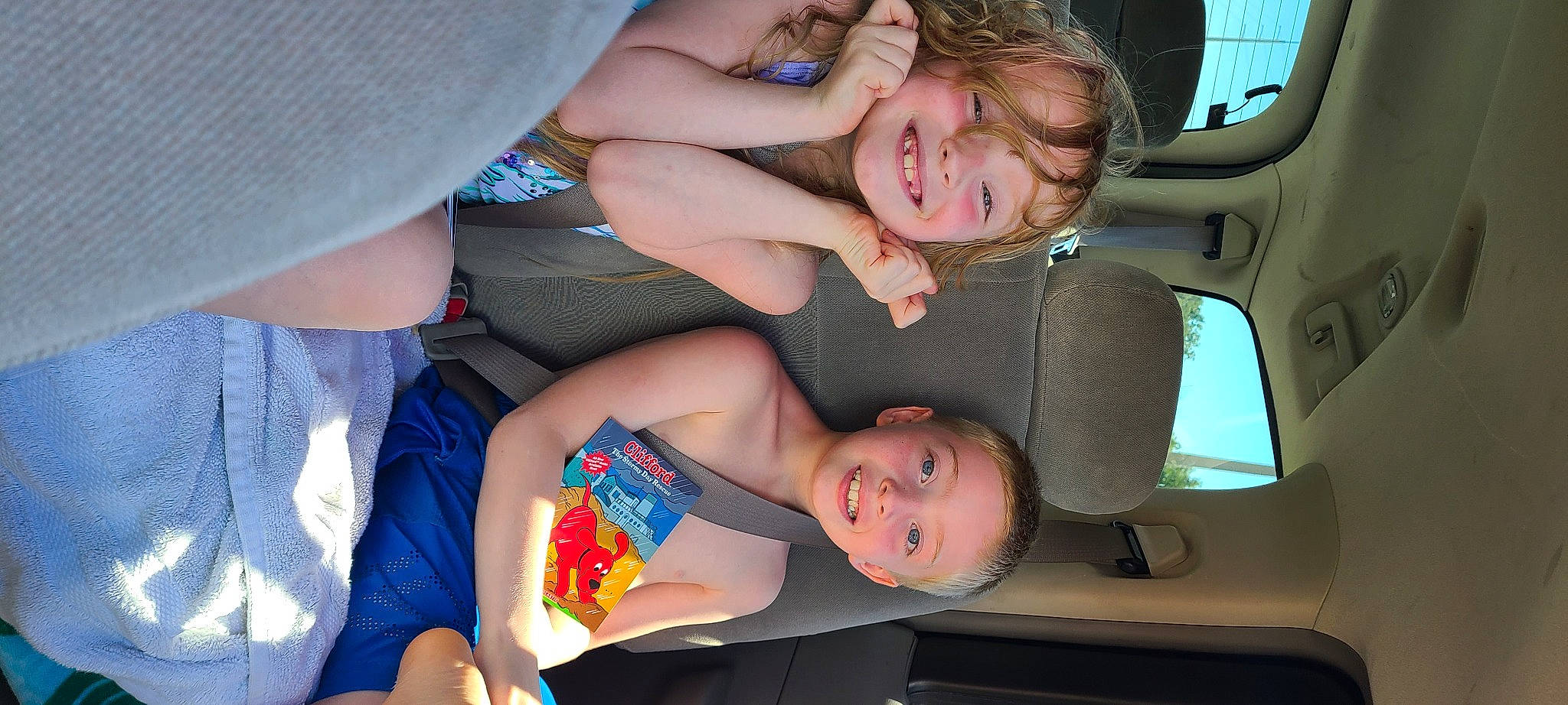 Wednesday joined the competition — help win amazing prizes! car_seat, child, event, face, family_car, finger, fun, gesture, hand, happy, head, joy, leisure, motor_vehicle, mouth, nail, organ, person, smile, thumb