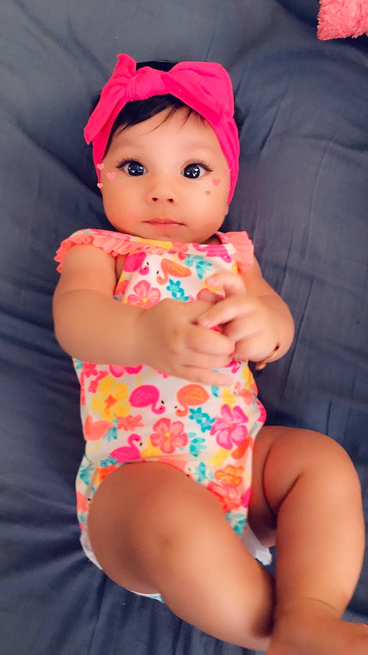 Maleni joined the competition — help win amazing prizes! baby, baby_products, baby_toddler_clothing, cheek, child, diaper, finger, headgear, headwear, person, pink, thigh, thumb, toddler