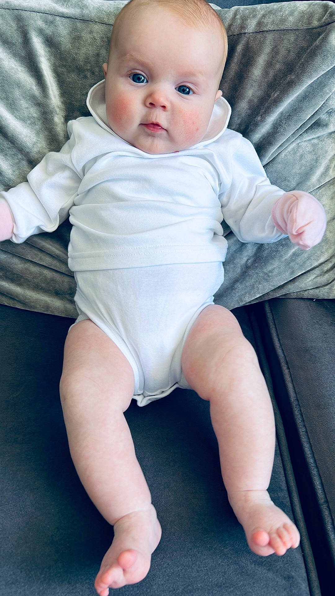 Willow joined the competition — help win amazing prizes! arm, baby, baby_toddler_clothing, cheek, child, comfort, eye, finger, human_leg, iris, joint, knee, leg, person, skin, sleeve, stomach, t_shirt, thigh, toddler