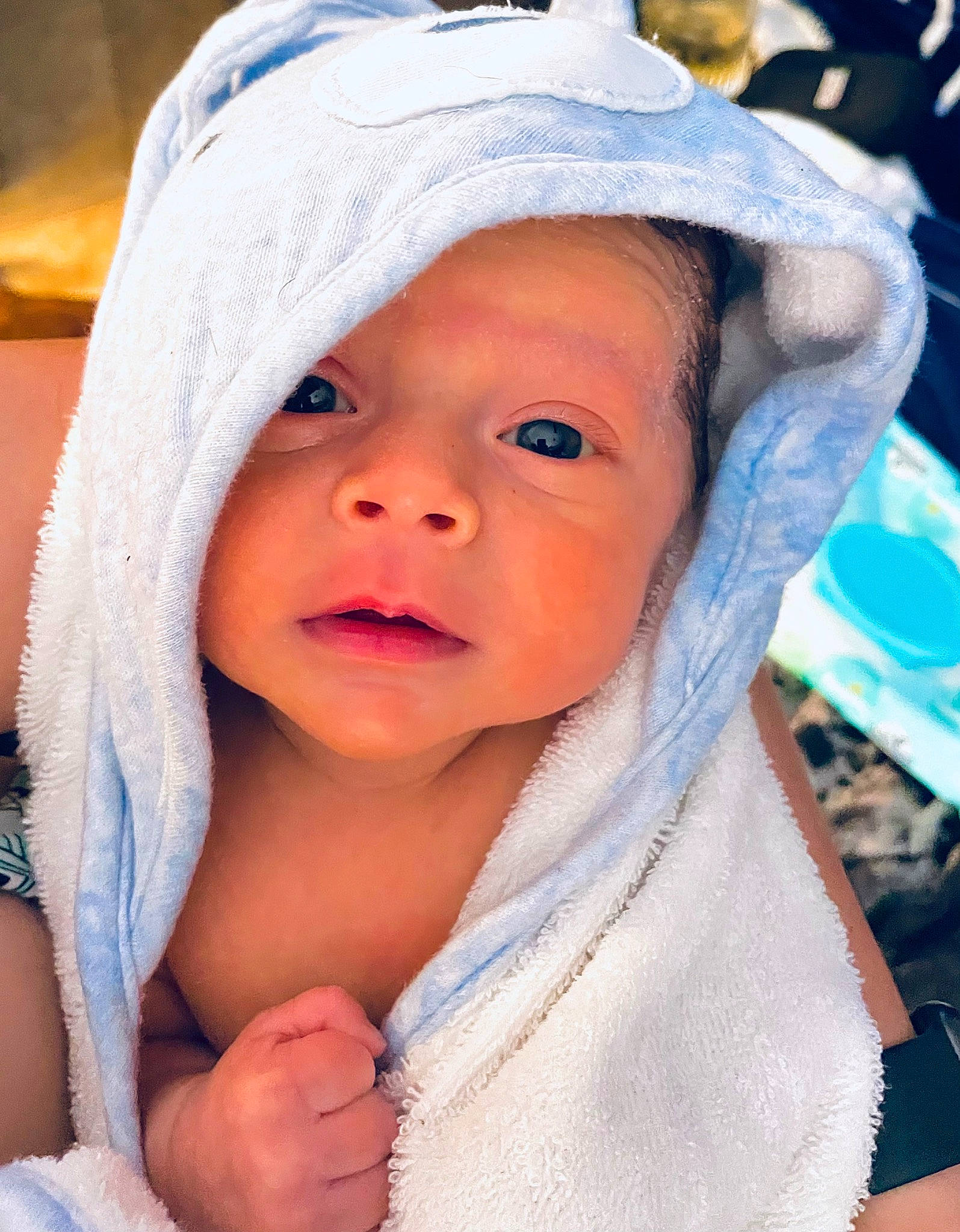 Atreus is registered to the contest to win money with this photo: baby, baby_toddler_clothing, blue, cap, cheek, child, close_up, eyebrow, eyelash, gesture, happy, hat, headgear, headwear, iris, lip, person, product, skin, smile