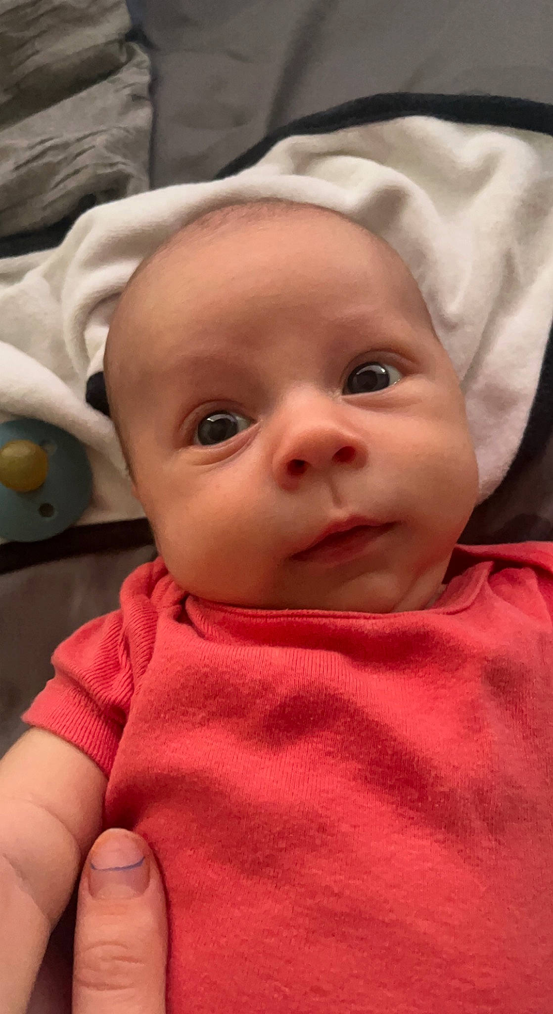 Cassius joined the competition — help win amazing prizes! baby, baby_toddler_clothing, cheek, chin, comfort, eye, eyebrow, eyelash, facial_expression, happy, iris, lip, mouth, nose, person, pink, product, skin, sleeve, smile
