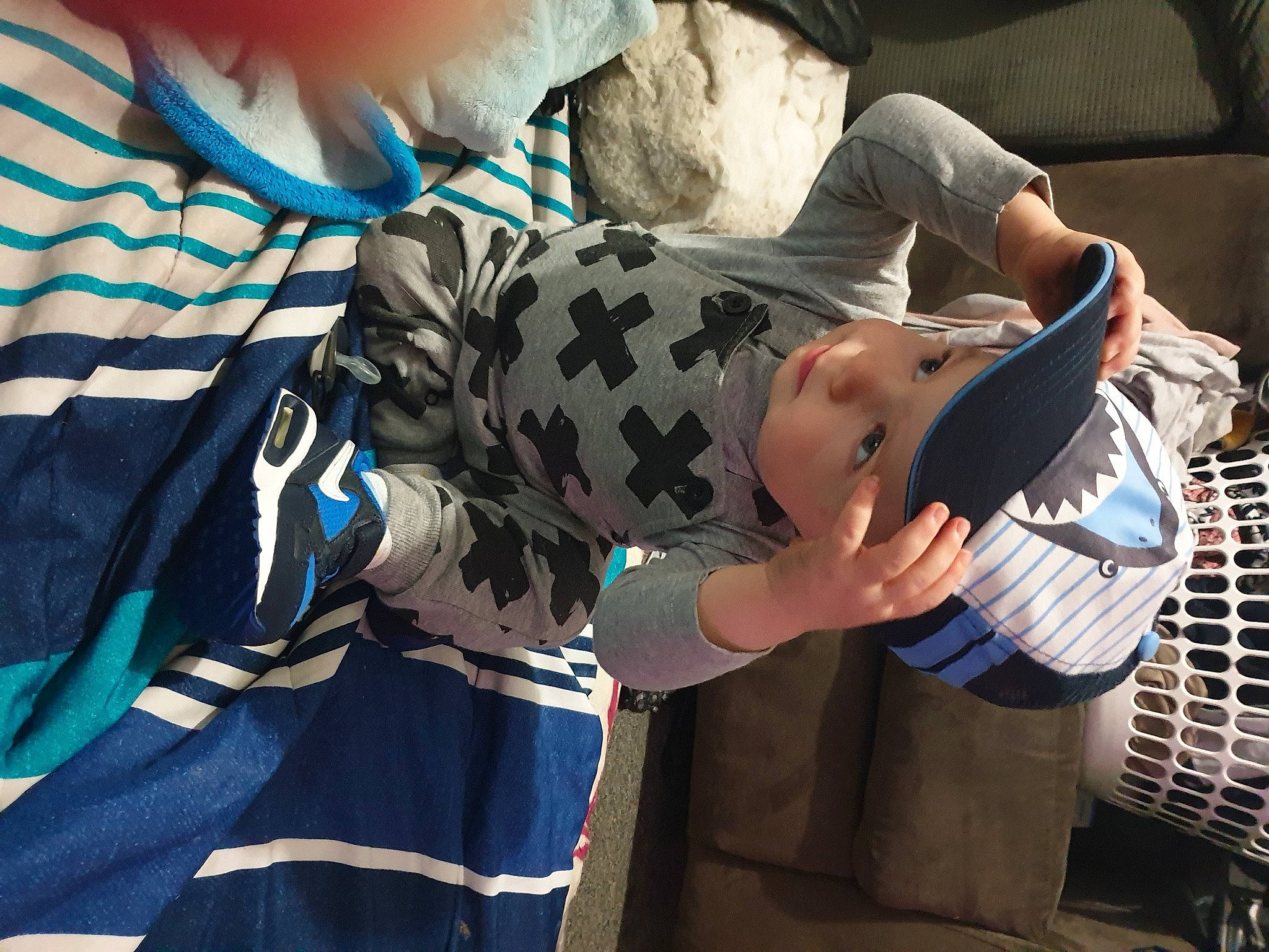 Xander is registered to the contest to win money with this photo: headwear, person