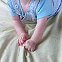 baby, infant, smiling, blue_eyes, overalls, light_blue_shirt, blanket, outdoor, grass, happy, cute, child, closeup, face, hands, skin, person, lying_down, playful, joyful