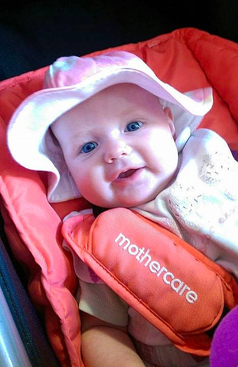 Layla Ann is registered to the contest to win money with this photo: child, hand, infant, mouth, organ, person, pink, skin, sweetness, toddler, toy