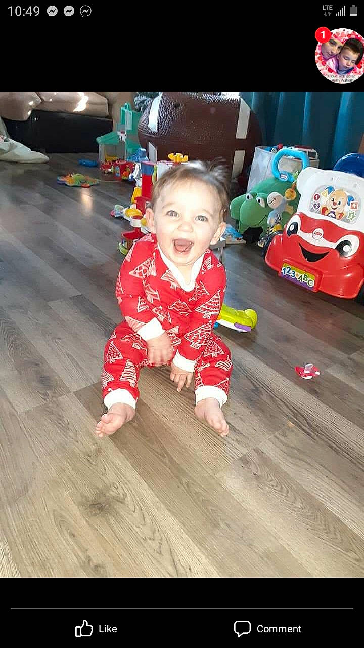 Kaine joined the competition — help win amazing prizes! baby, baby_products, baby_toddler_clothing, baby_toys, child, crawling, fictional_character, floor, flooring, foot, hardwood, laminate_flooring, person, play, toddler, toy, toy_vehicle, varnish, wood_flooring