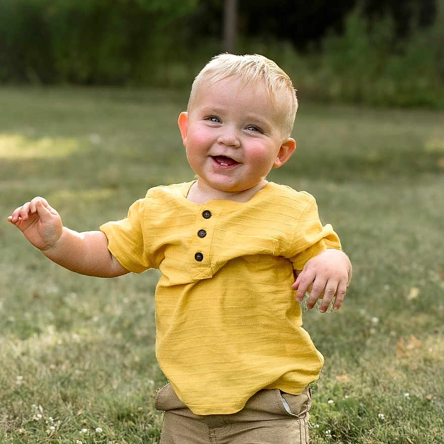 Jaxtyn joined the competition — help win amazing prizes! bodypart, boy, child, clothing, face, finger, grass, hand, happy, head, lawn, male, pants, person, photography, plant, portrait, shirt, shorts, tree