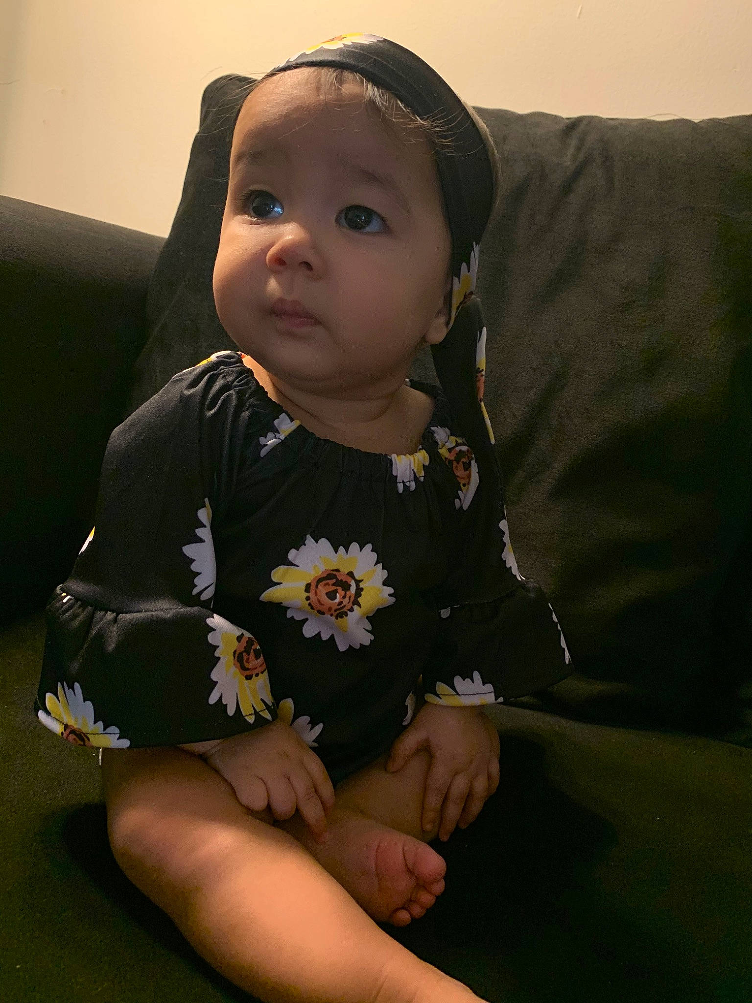 Celine is registered to the contest to win money with this photo: arm, baby, cheek, child, chin, eye, face, head, leg, nose, person, sitting, skin, toddler