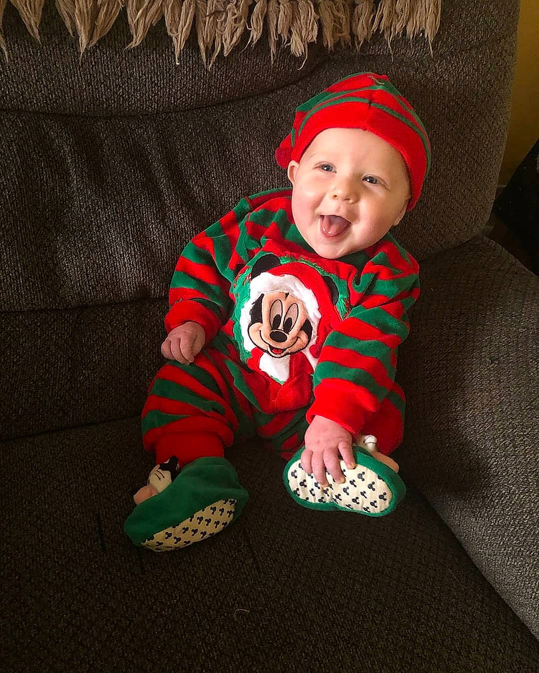 Wesley joined the competition — help win amazing prizes! baby, child, christmas, christmas_eve, fictional_character, holiday, outerwear, person, toddler