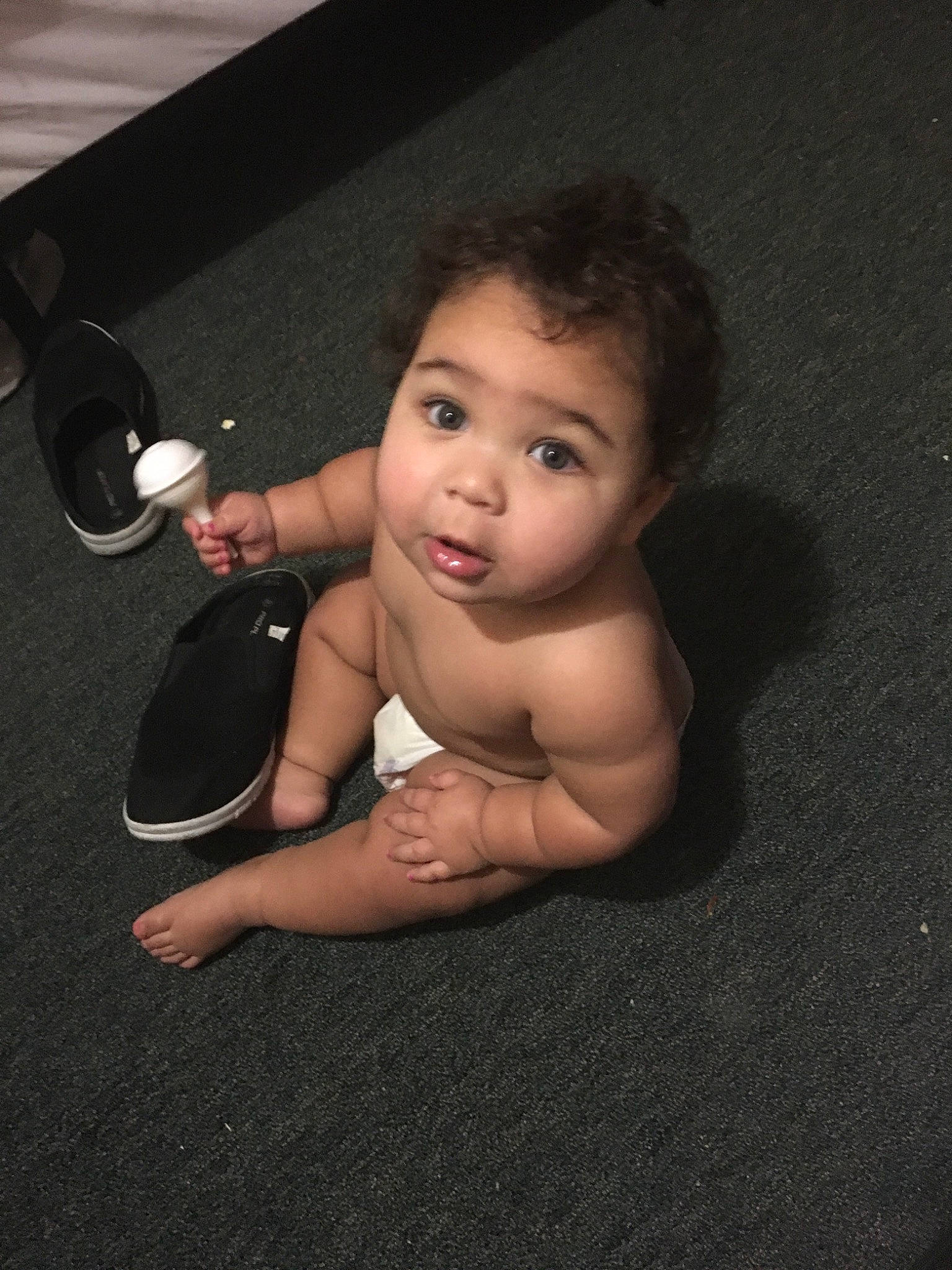 Klynn joined the competition — help win amazing prizes! arm, baby, cheek, child, eye, face, fun, head, leg, muscle, person, skin, surprise, toddler