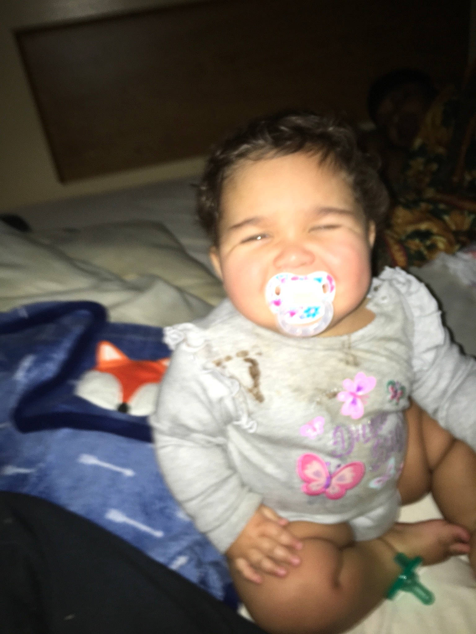 Klynn is registered to the contest to win money with this photo: baby, cheek, child, chin, eye, face, facial_expression, fun, head, iris, joy, lip, mouth, nose, person, pink, play, sitting, skin, smile