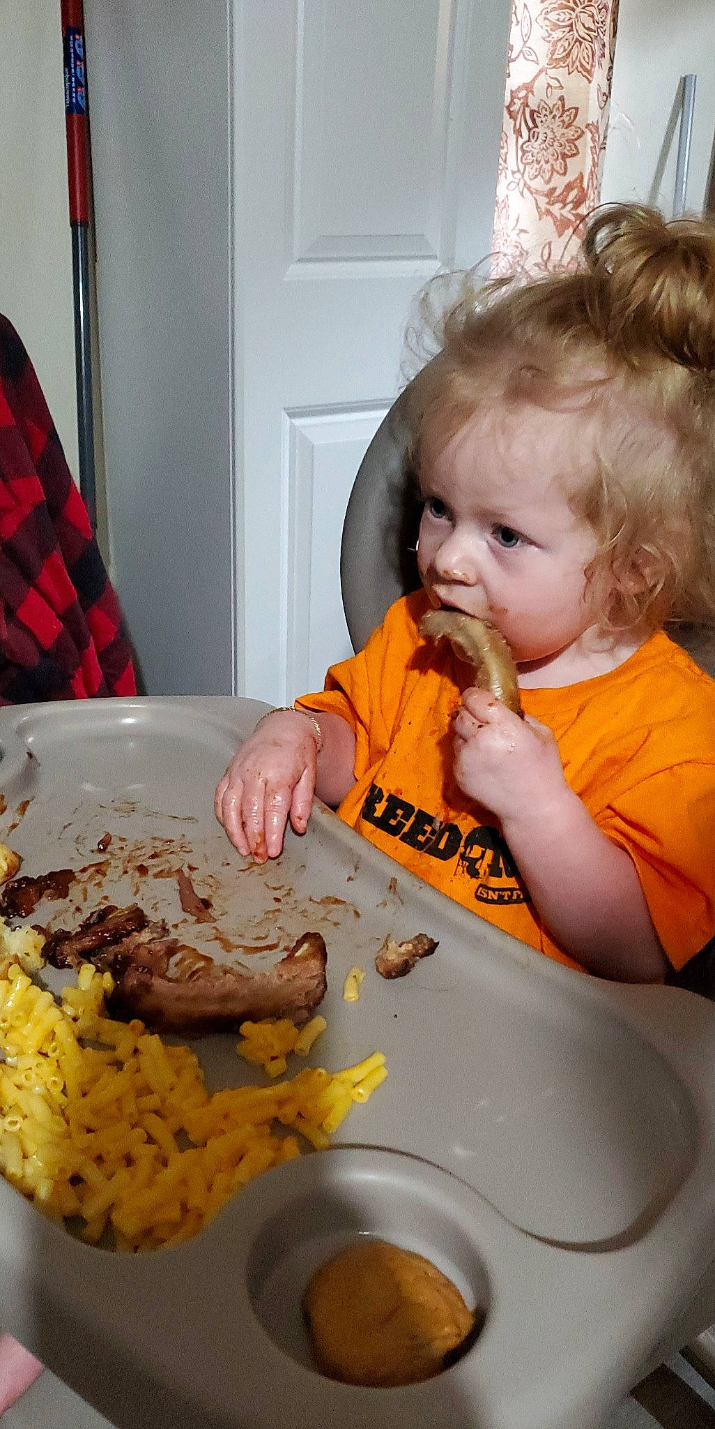 Abby joined the competition — help win amazing prizes! baby, chair, child, comfort_food, cuisine, dish, food, food_craving, gelato, ingredient, junk_food, person, plate, recipe, sharing, sorbetes, sweetness, table, tableware, tartan