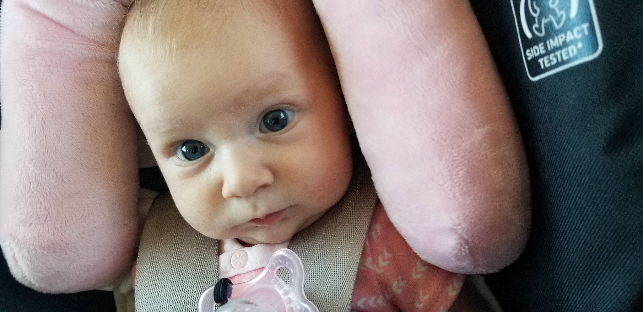 Kaylyn is registered to the contest to win money with this photo: baby, cheek, child, chin, close_up, eye, eyebrow, face, facial_expression, finger, forehead, hand, head, iris, lip, mouth, nail, nose, person, skin