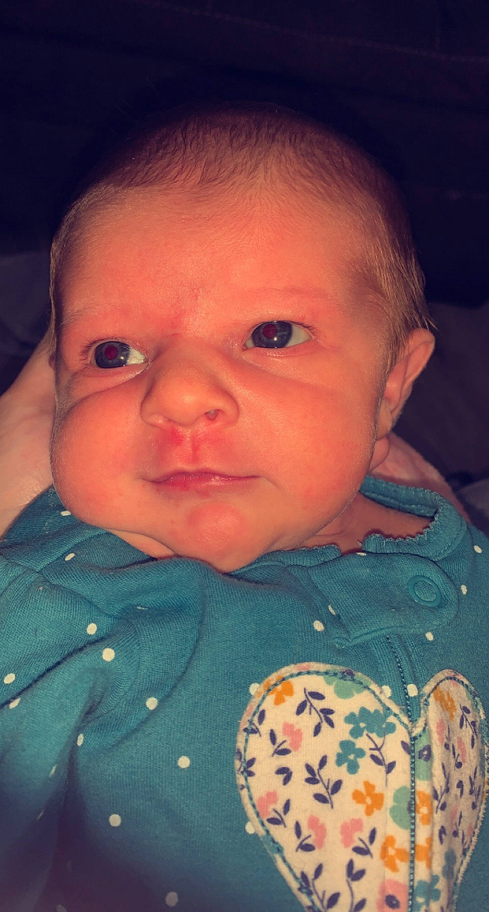 Lakelyn joined the competition — help win amazing prizes! baby, baby_toddler_clothing, cheek, chin, collar, ear, eye, eyebrow, forehead, human_body, iris, lip, mouth, neck, nose, orange, organ, person, skin, sleeve