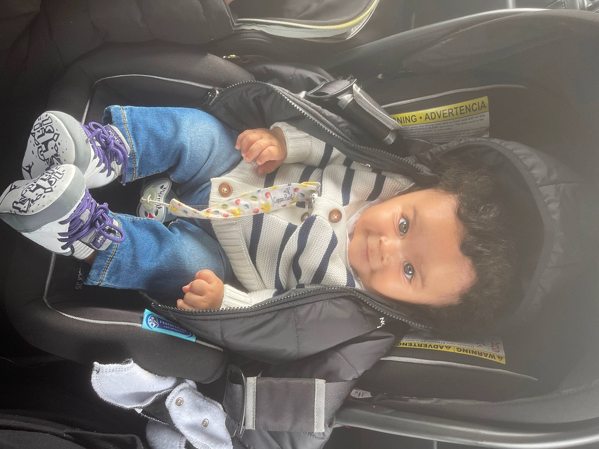 Jacob is registered to the contest to win money with this photo: auto_part, automotive_design, automotive_exterior, automotive_tire, automotive_wheel_system, baby, baby_carriage, baby_in_car_seat, baby_products, car_seat, car_seat_cover, child, comfort, lap, luxury_vehicle, motor_vehicle, person, toddler, vehicle, vehicle_door