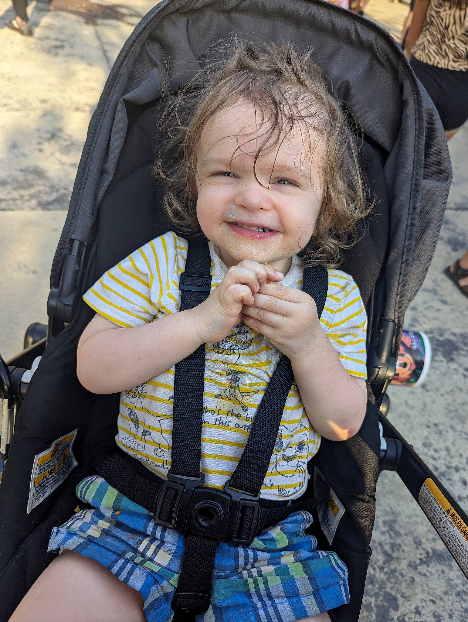 Jonah joined the competition — help win amazing prizes! baby_carriage, baby_products, black, child, facial_expression, fashion_accessory, fun, hairstyle, happy, joy, pattern, person, photograph, plaid, recreation, skin, smile, tartan, textile, toddler