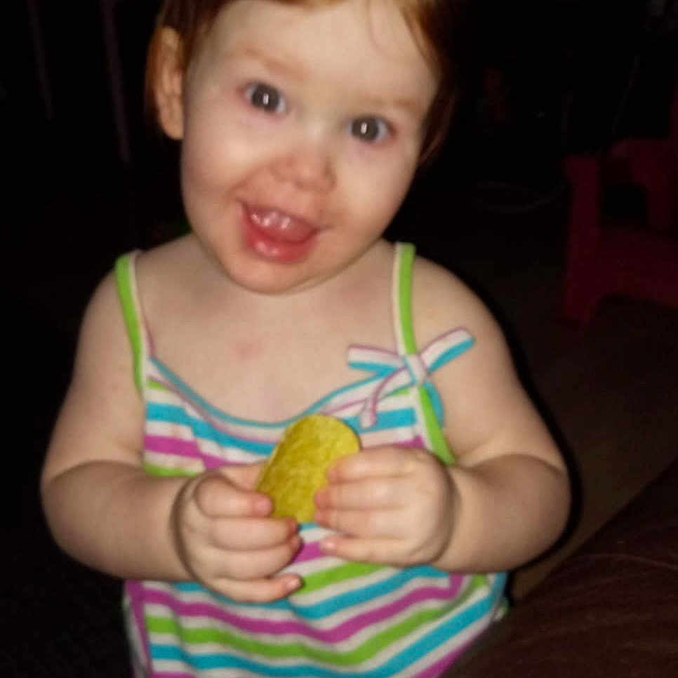 Octavia joined the competition — help win amazing prizes! baby, bodypart, clothing, couch, cream, cutlery, dessert, face, finger, food, furniture, hand, head, icecream, person, photography, portrait, spoon, sweets, t_shirt