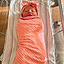 newborn, baby, swaddled, blanket, headband, sleeping, bassinet, hospital, striped_blanket, infant, baby_clothing, peaceful, cute, indoors, soft_light, portrait, child, resting, wrapped, pink