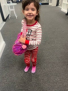 Addalynn joined the competition — help win amazing prizes! baby, baby_toddler_clothing, cheek, child, dress, facial_expression, flooring, foot, fun, hair, happy, head, human_leg, joy, magenta, person, skin, sleeve, smile, t_shirt