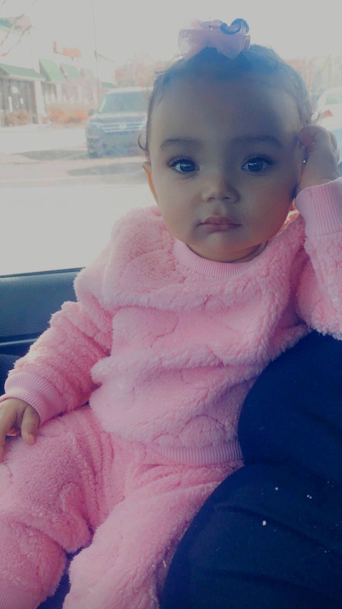 Braelynn joined the competition — help win amazing prizes! baby, baby_toddler_clothing, car, cheek, comfort, dress, eye, eyebrow, face, finger, happy, head, iris, lip, nose, person, pink, skin, sleeve, toddler