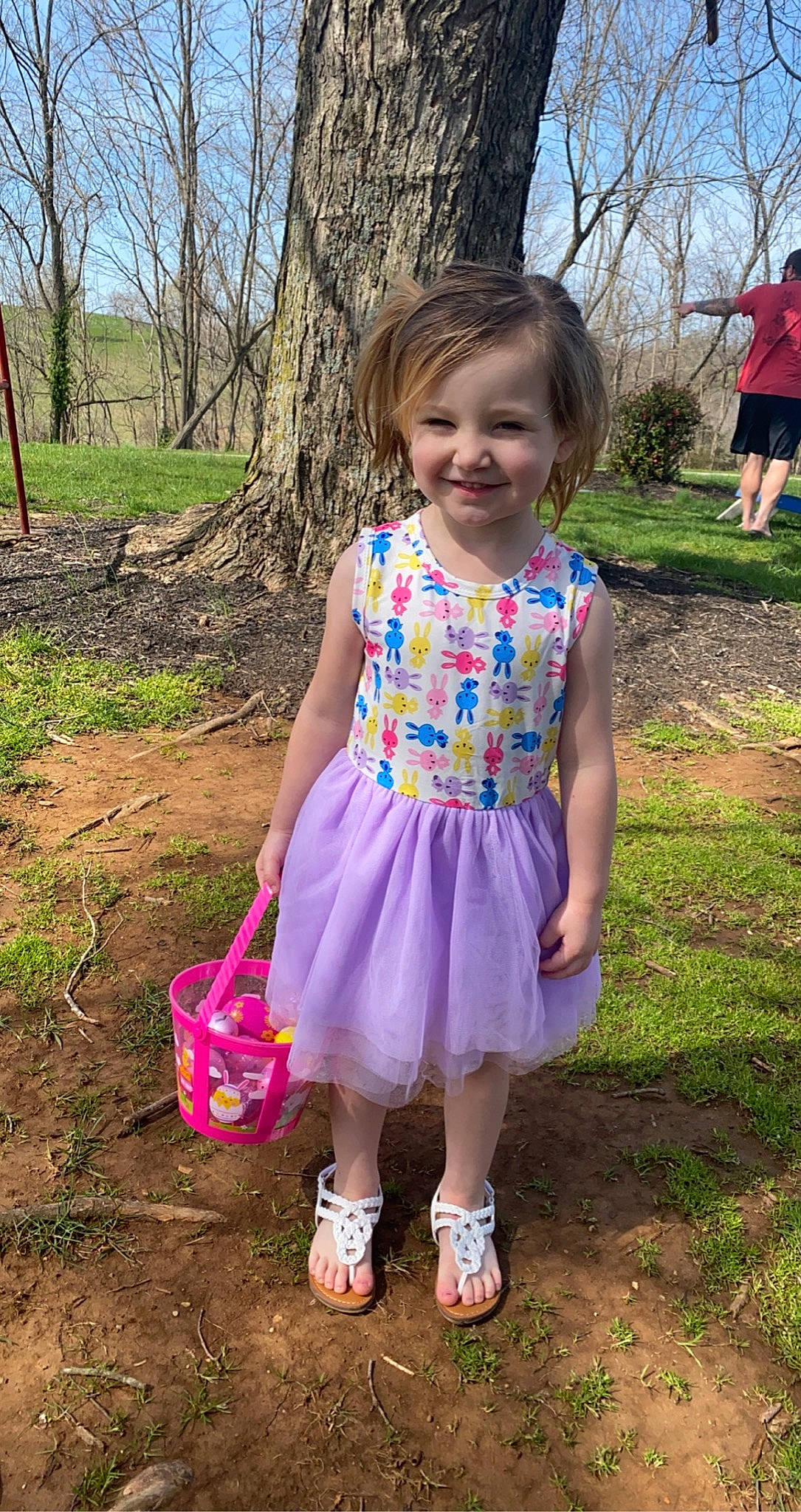 Kensley joined the competition — help win amazing prizes! baby_toddler_clothing, botany, day_dress, electric_blue, eye, face, fun, grass, grass_family, happy, joy, leisure, magenta, people_in_nature, person, pink, plant, recreation, sky, smile