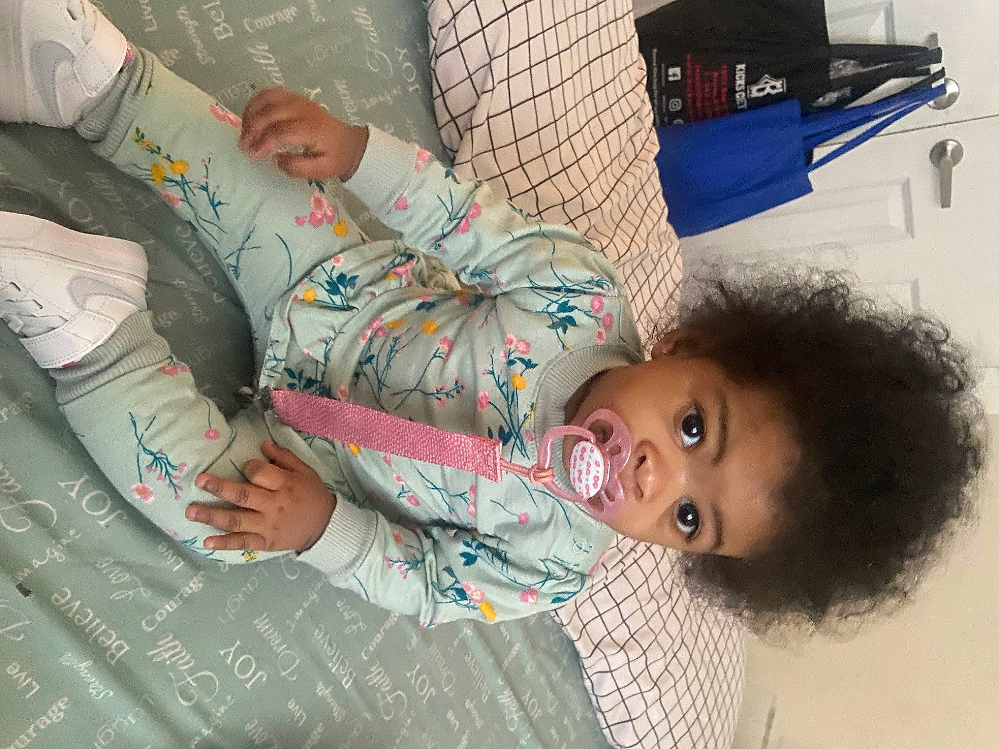 Phoenix is registered to the contest to win money with this photo: baby, baby_products, bedtime, child, comfort, couch, hand, linens, mouth, nap, pattern, person, room, sitting, skin, sleep, toddler