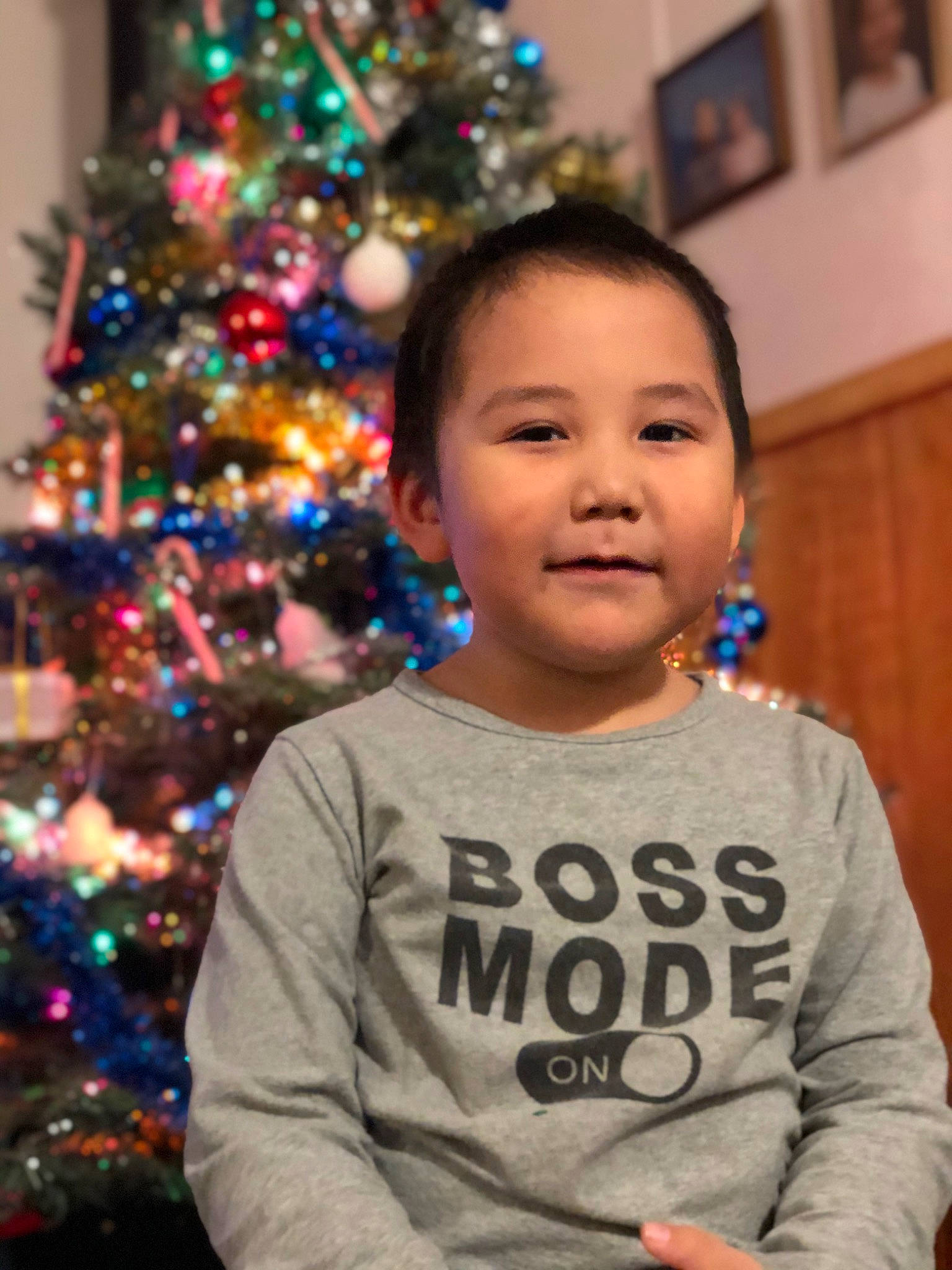 Gabriel joined the competition — help win amazing prizes! black, cheek, christmas_decoration, christmas_ornament, christmas_tree, facial_expression, green, hair, happy, head, holiday_ornament, human_body, joy, organ, people, person, photograph, plant, sleeve, standing