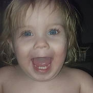 Rachel joined the competition — help win amazing prizes! baby, babylaughing, blonde, bodypart, clothing, cosmetics, dress, face, hair, happy, head, laughing, mouth, person, photography, portrait, selfie, smile, teeth, tongue