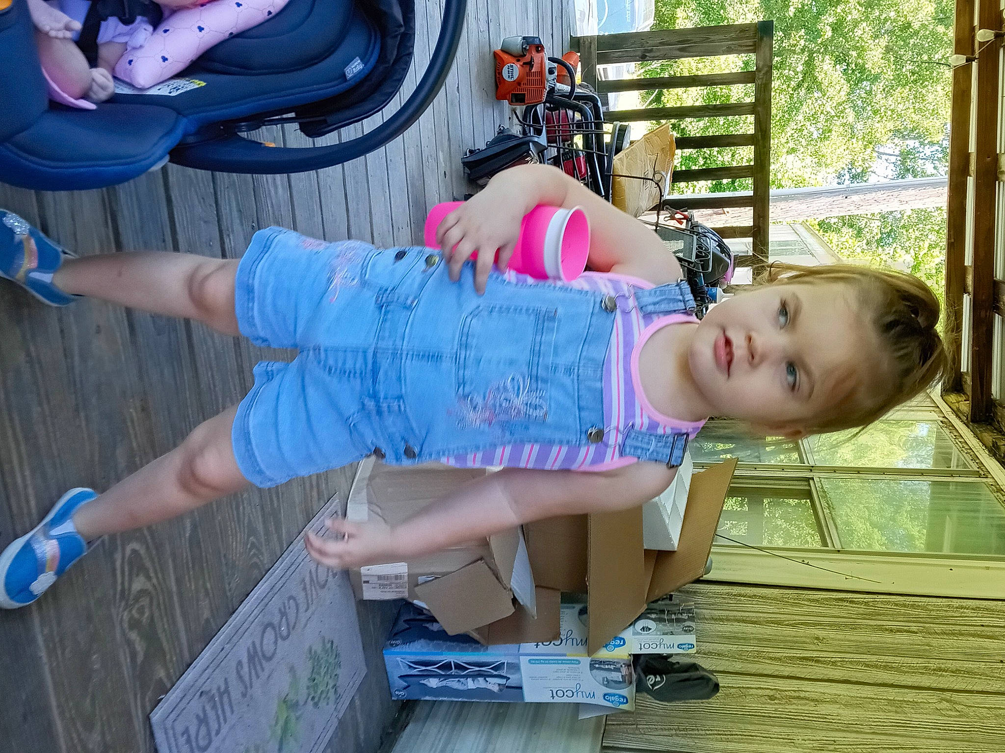 Hope joined the competition — help win amazing prizes! baby_toddler_clothing, bicycle, bicycle_wheel, fun, hat, human_leg, leg, leisure, person, pink, plant, recreation, sandal, shoe, shorts, sneakers, thigh, tire, toddler, tree