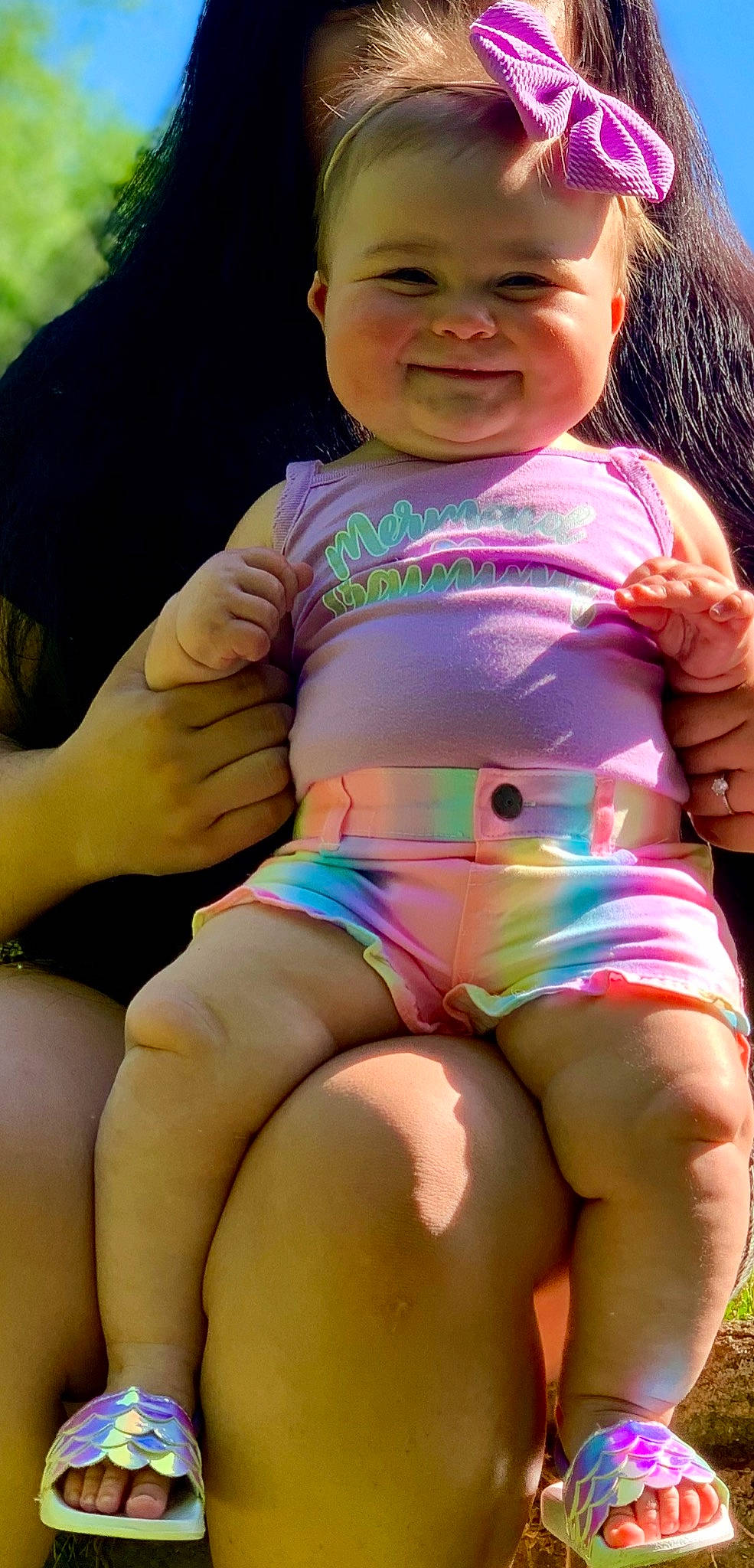 Allyah joined the competition — help win amazing prizes! abdomen, baby, beauty, cheek, child, fun, happy, joy, leg, person, pink, sitting, skin, smile, thigh, toddler, trunk