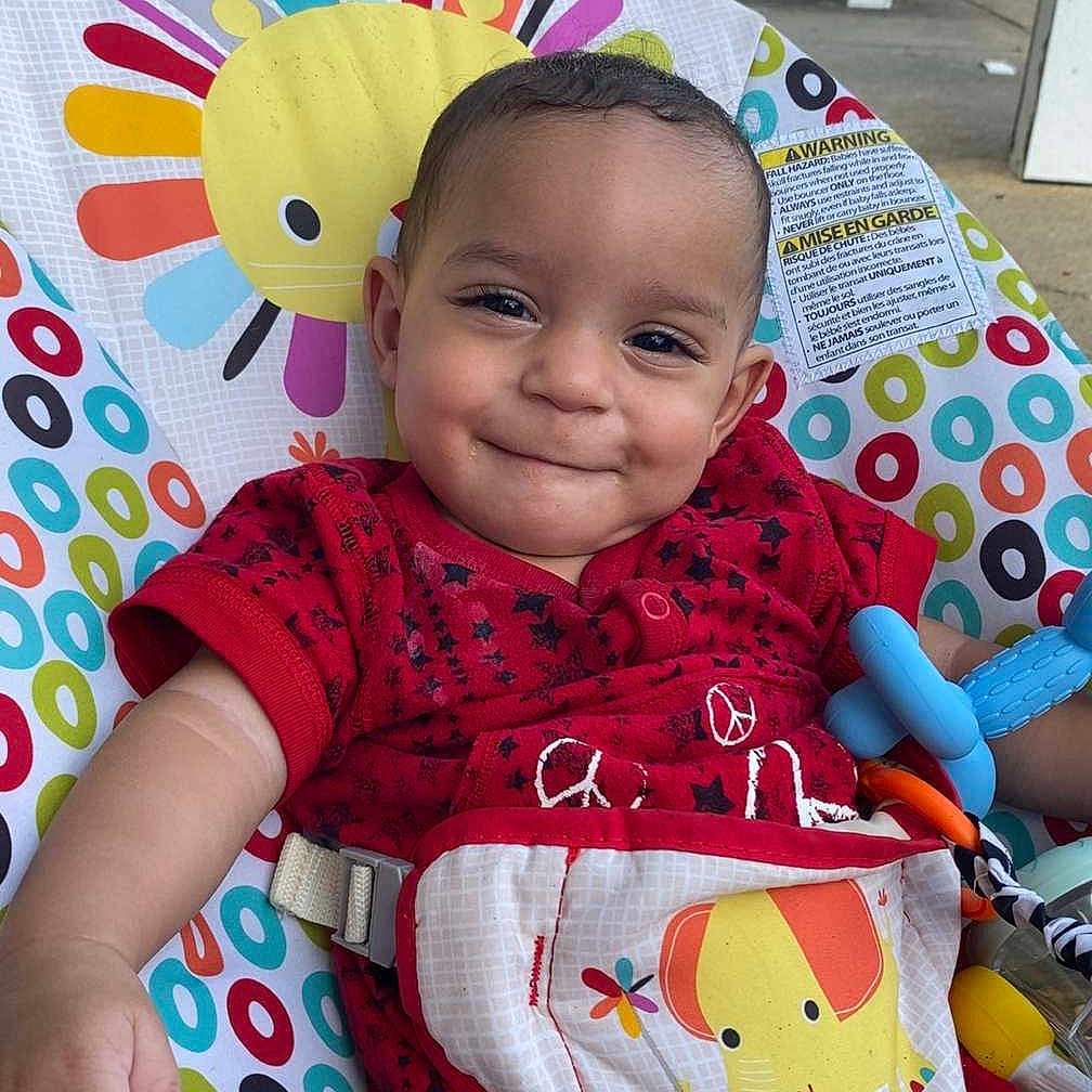 Devontay joined the competition — help win amazing prizes! architecture, baby, building, chair, clothing, cushion, face, furniture, grass, happy, head, homedecor, outdoors, person, photography, plant, portrait, quilt, summer, t_shirt