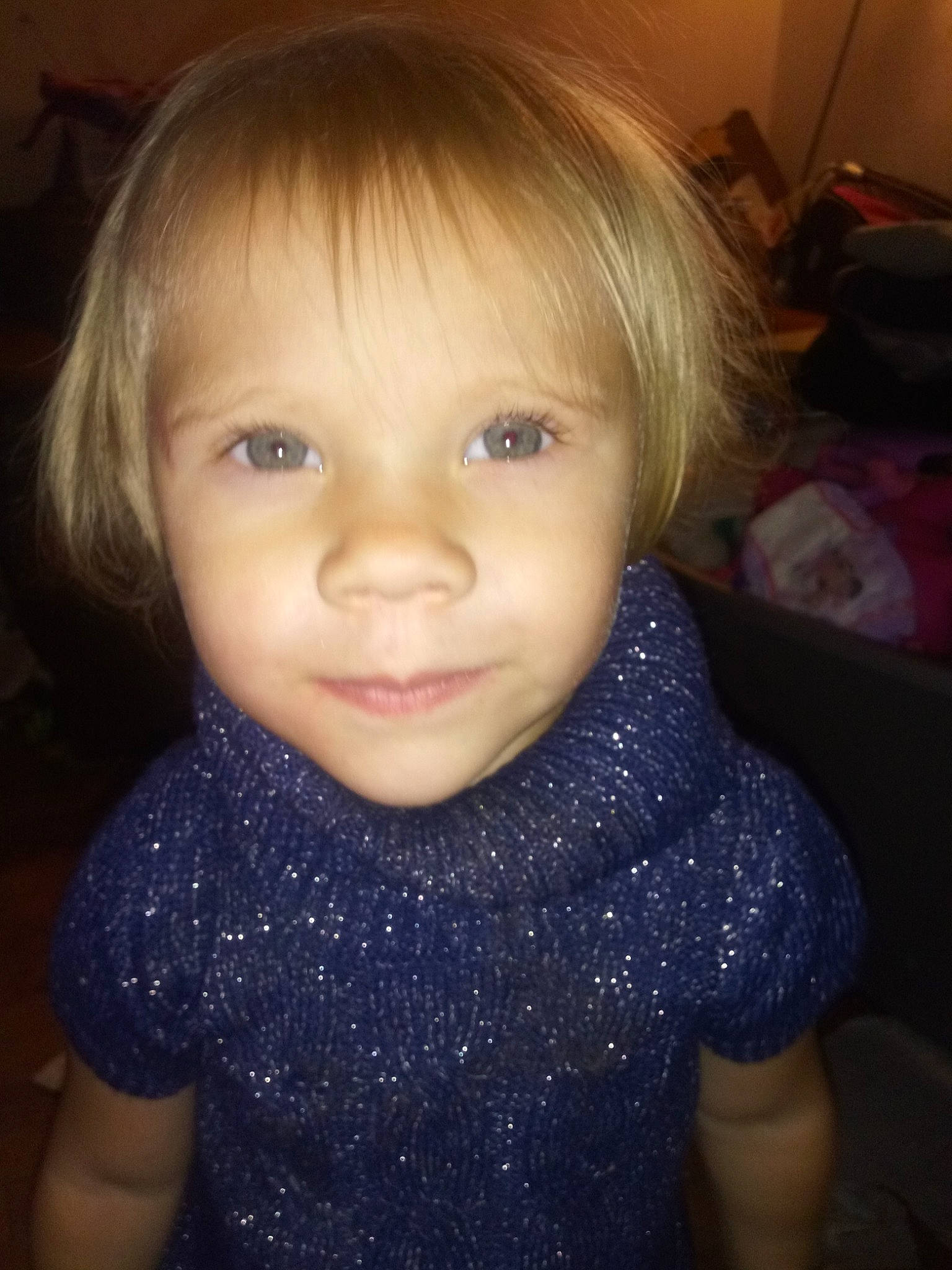 Aiyanna is registered to the contest to win money with this photo: baby, blond, cheek, child, chin, eye, eyebrow, face, facial_expression, forehead, hair, hairstyle, head, iris, lip, mouth, nose, person, skin, smile