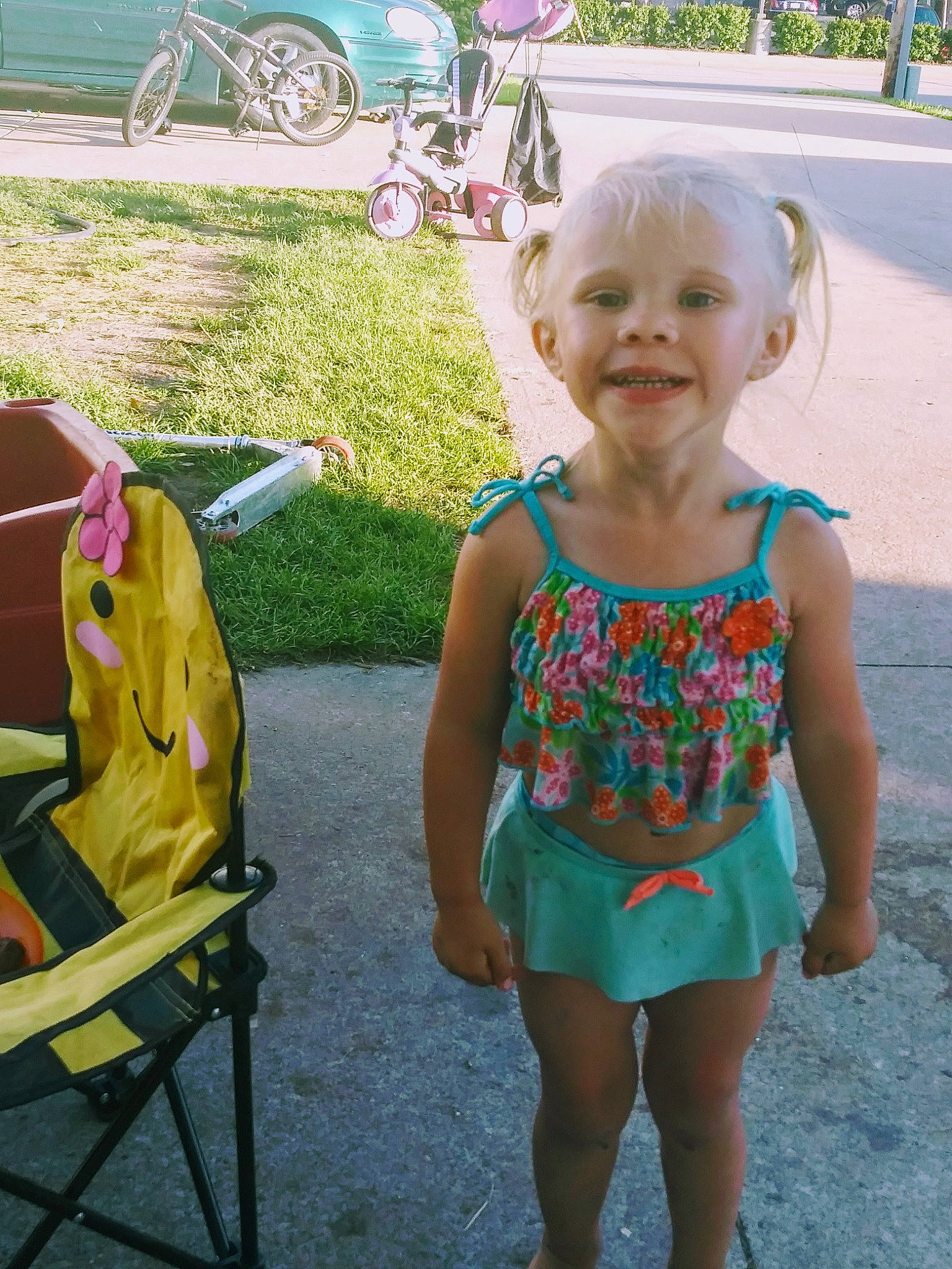 Aiyanna joined the competition — help win amazing prizes! child, fawn, joy, person, plant, smile, summer, toddler, vacation