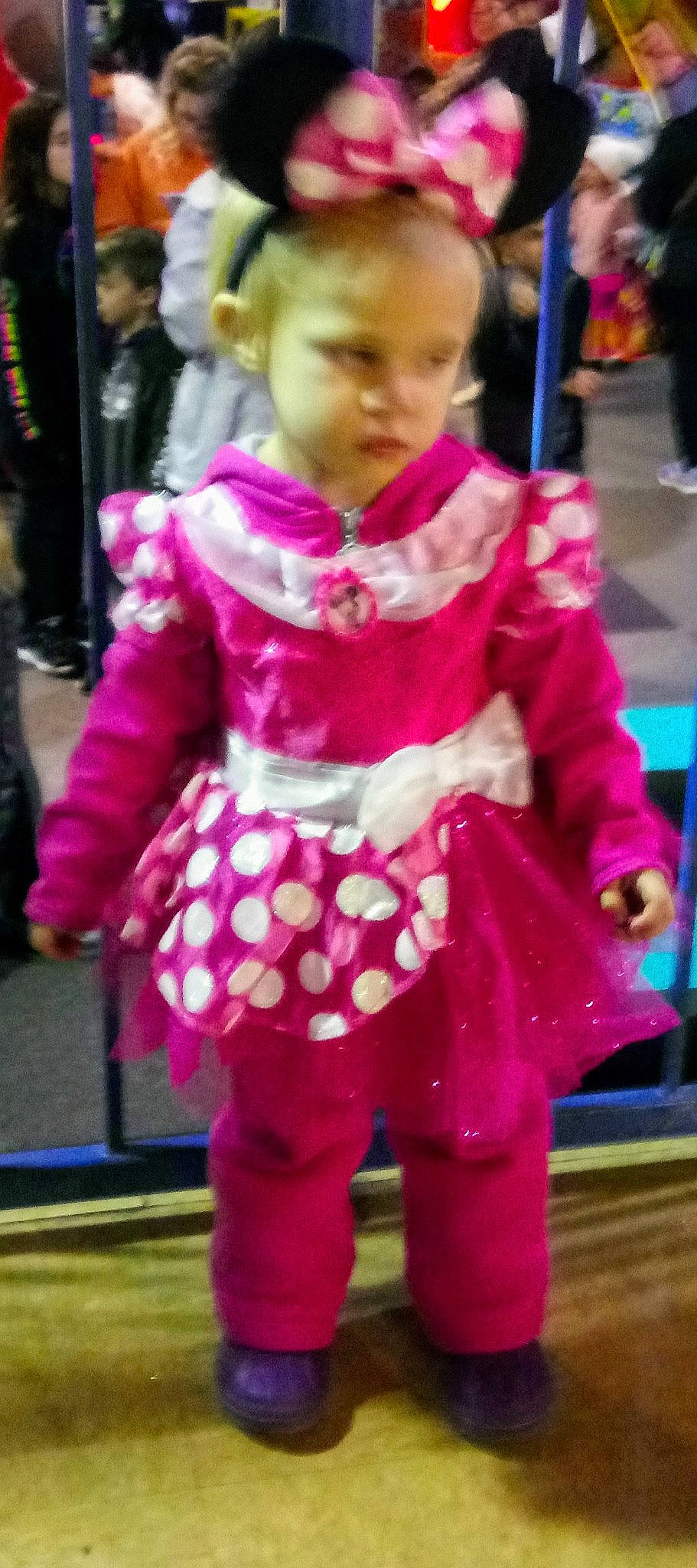 Aiyanna is registered to the contest to win money with this photo: child, costume, magenta, outerwear, performance, person, pink, toddler
