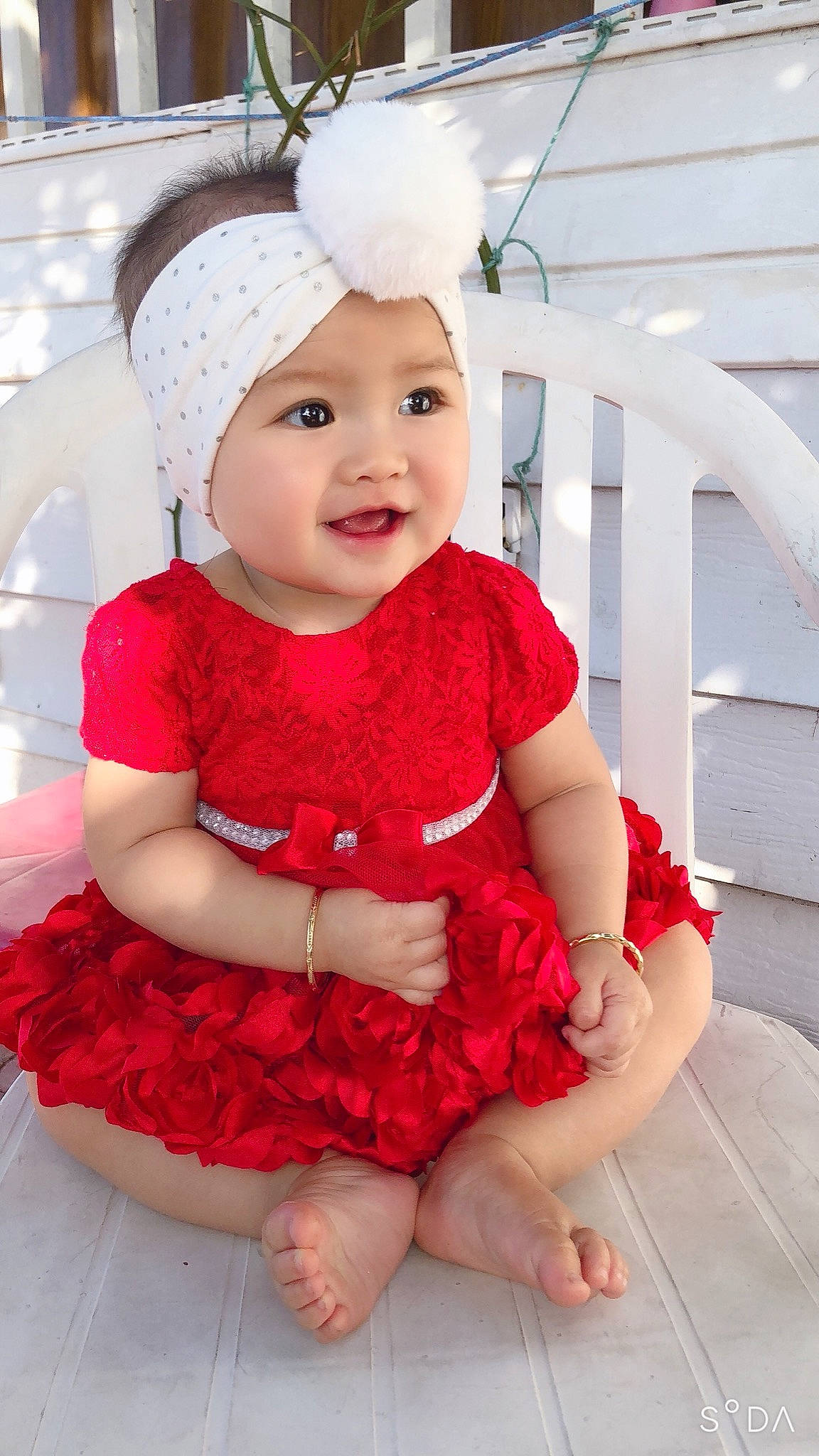 Thien An Ngoc Nguyen joined the competition — help win amazing prizes! baby, baby_products, baby_toddler_clothing, child, child_model, clothing, costume, costume_accessory, fashion_accessory, hair_accessory, head, headband, headgear, headwear, person, pink, red, skin, sleeve, smile