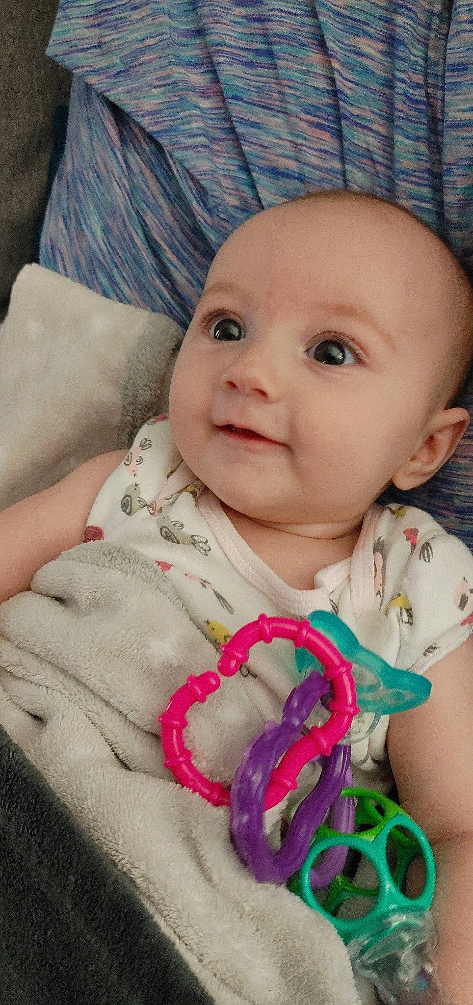 Kennedy joined the competition — help win amazing prizes! arm, baby, baby_toddler_clothing, cheek, chin, eye, eyebrow, face, facial_expression, happy, head, iris, lip, mouth, nose, person, pink, skin, sleeve, smile