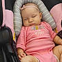 Hope joined the competition — help win amazing prizes! baby, sleeping, infant, car_seat, pink_clothing, headband, cushion, soft_toy, child, cute, peaceful, indoor, rest, toddler, person, seat, comfort, sleep, small, adorable