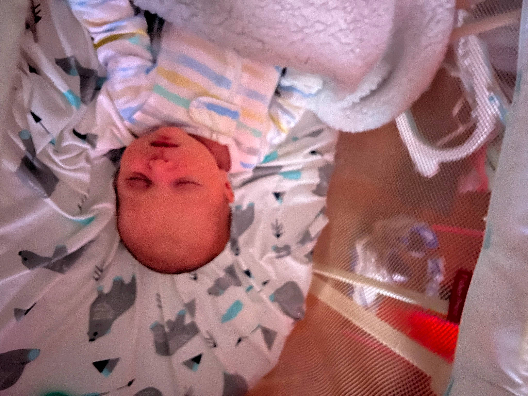 Matthew is registered to the contest to win money with this photo: baby, baby_products, bedding, bedtime, chest, child, childbirth, comfort, event, flesh, hospital, linens, mouth, pattern, person, petal, pink, room, sleep, textile