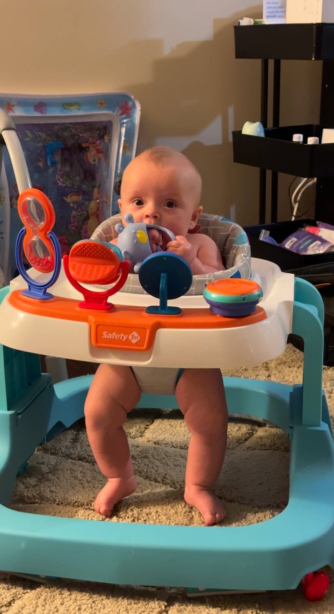 Cayson joined the competition — help win amazing prizes! animation, baby, baby_products, baby_toys, child, flooring, foot, fun, human_leg, machine, person, plastic, play, room, sitting, thigh, toddler, toy