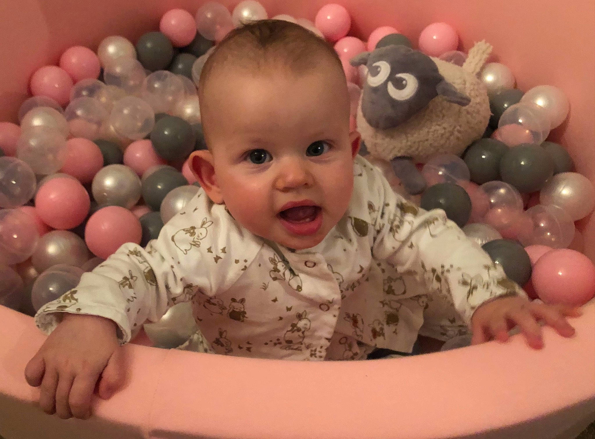 Jessica joined the competition — help win amazing prizes! arm, baby, baby_playing_with_toys, baby_toddler_clothing, cheek, eye, facial_expression, fun, hairstyle, happy, head, human_body, iris, mouth, organ, person, photograph, pink, skin, smile