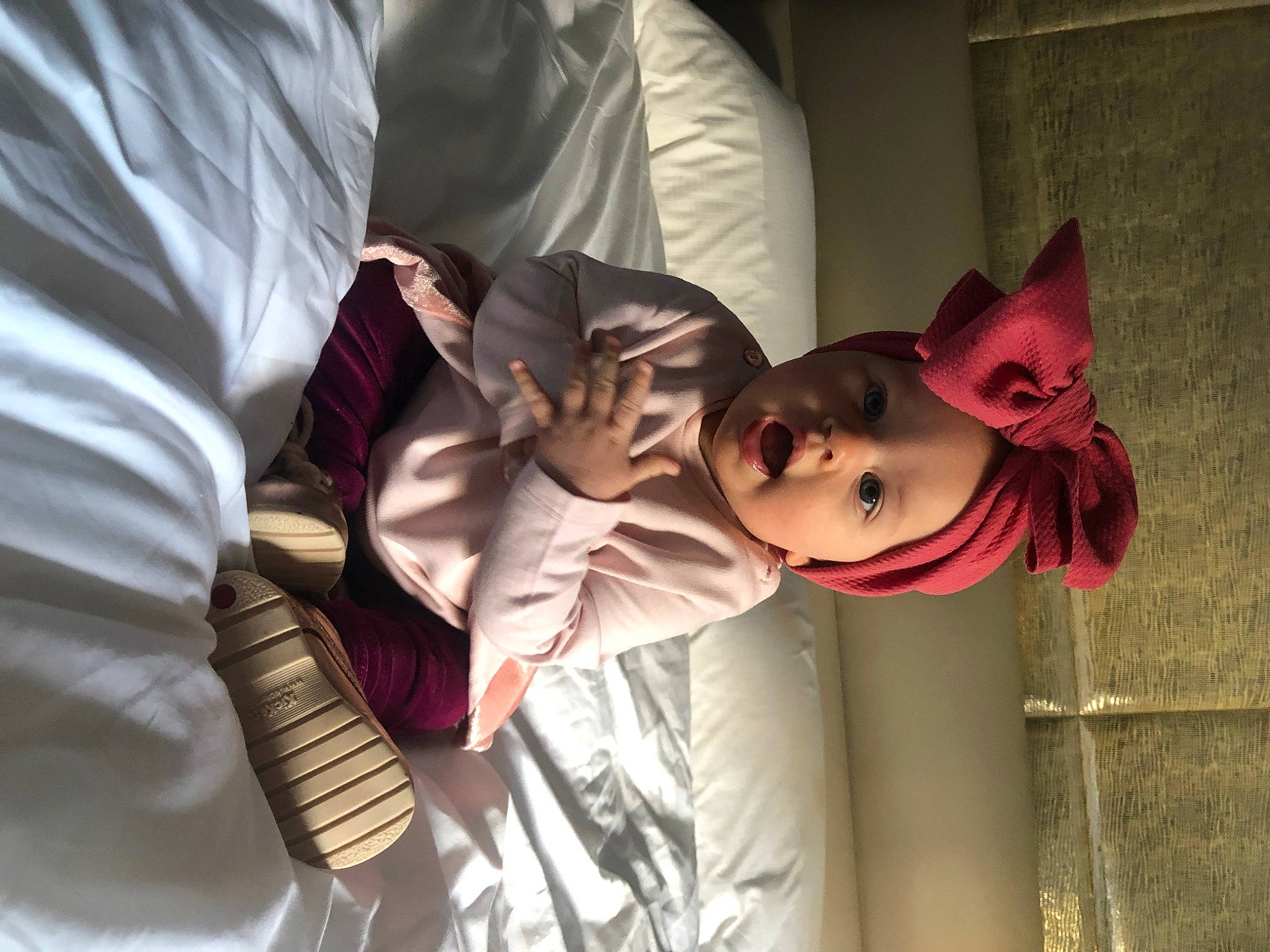 Jessica joined the competition — help win amazing prizes! baby, carmine, child, comfort, costume, fedora, flesh, fun, fur, gesture, happy, hat, headgear, headwear, human_body, mouth, person, room, sitting, sun_hat